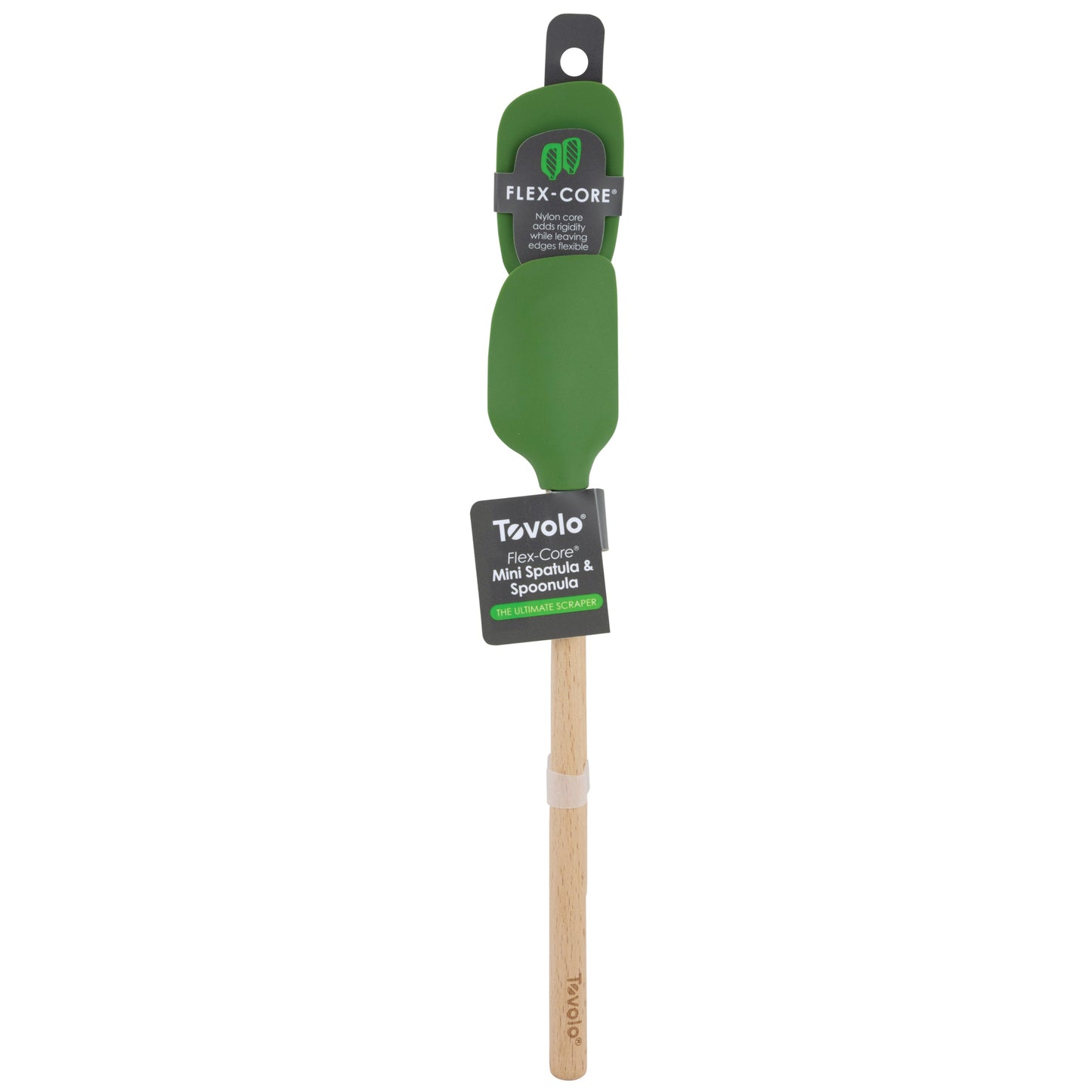 Flex-Core® Mini Spatula + Spoonula with Wood Handle