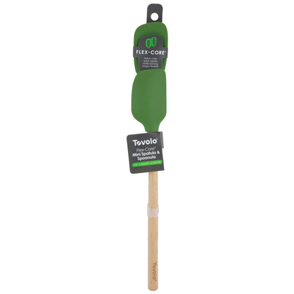 Flex-Core® Mini Spatula + Spoonula with Wood Handle