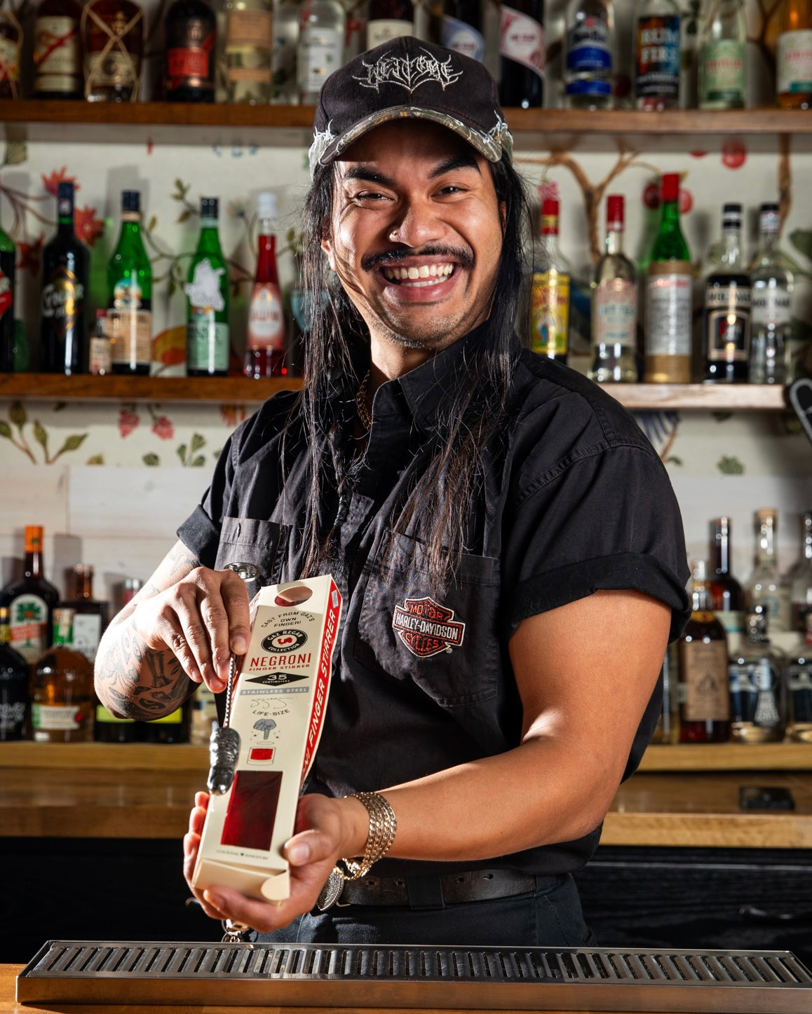 GAZ REGAN NEGRONI FINGER STIRRER (STAINLESS STEEL / 35cm)