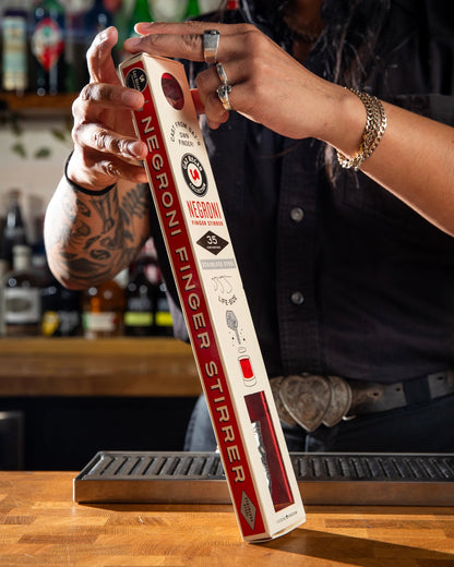 GAZ REGAN NEGRONI FINGER STIRRER (STAINLESS STEEL / 35cm)