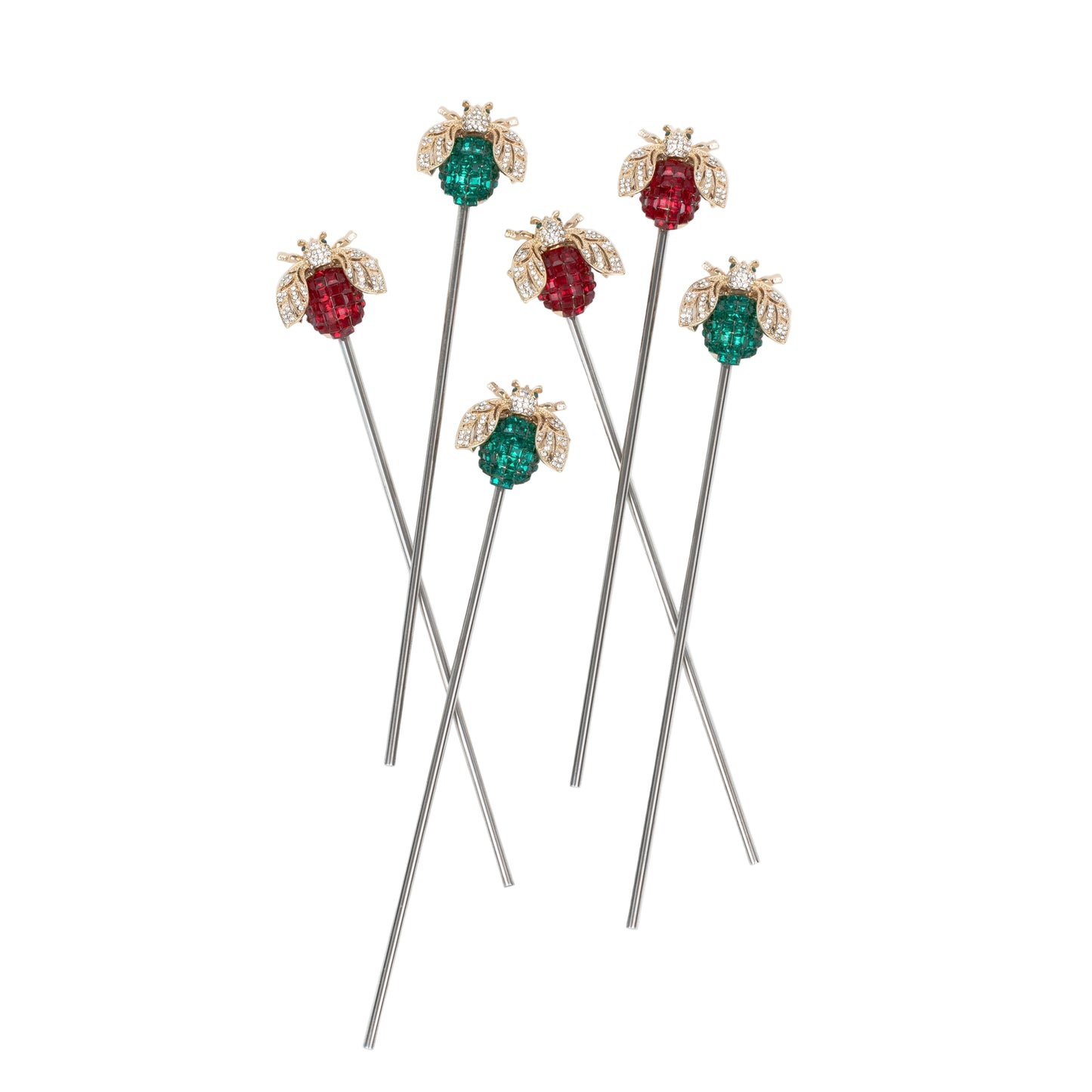 Sparkle bee swizzle sticks - Set of 6