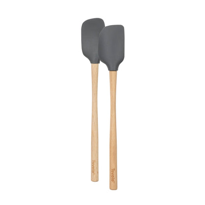 Flex-Core® Mini Spatula + Spoonula with Wood Handle