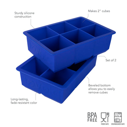 Tovolo King Cube Silicone Ice Molds - Set of 2