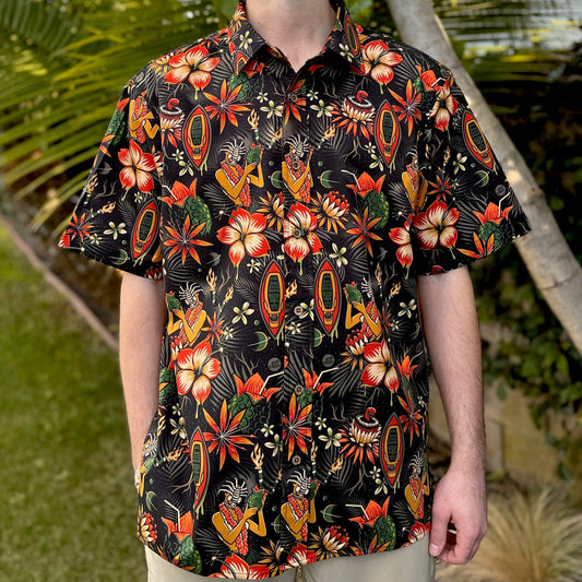 Jeff Granito's 'Doggone Tropics' Modern Fit Button-Up Shirt - Unisex - Ready to Ship! (FREE SHIPPING in U.S.)