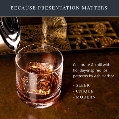 Holidays Ice Designer Tray for Clear Ice Cocktails and Whiskey