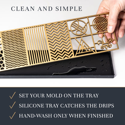 Patterns Ice Designer Tray for Clear Ice Cocktails and Whiskey