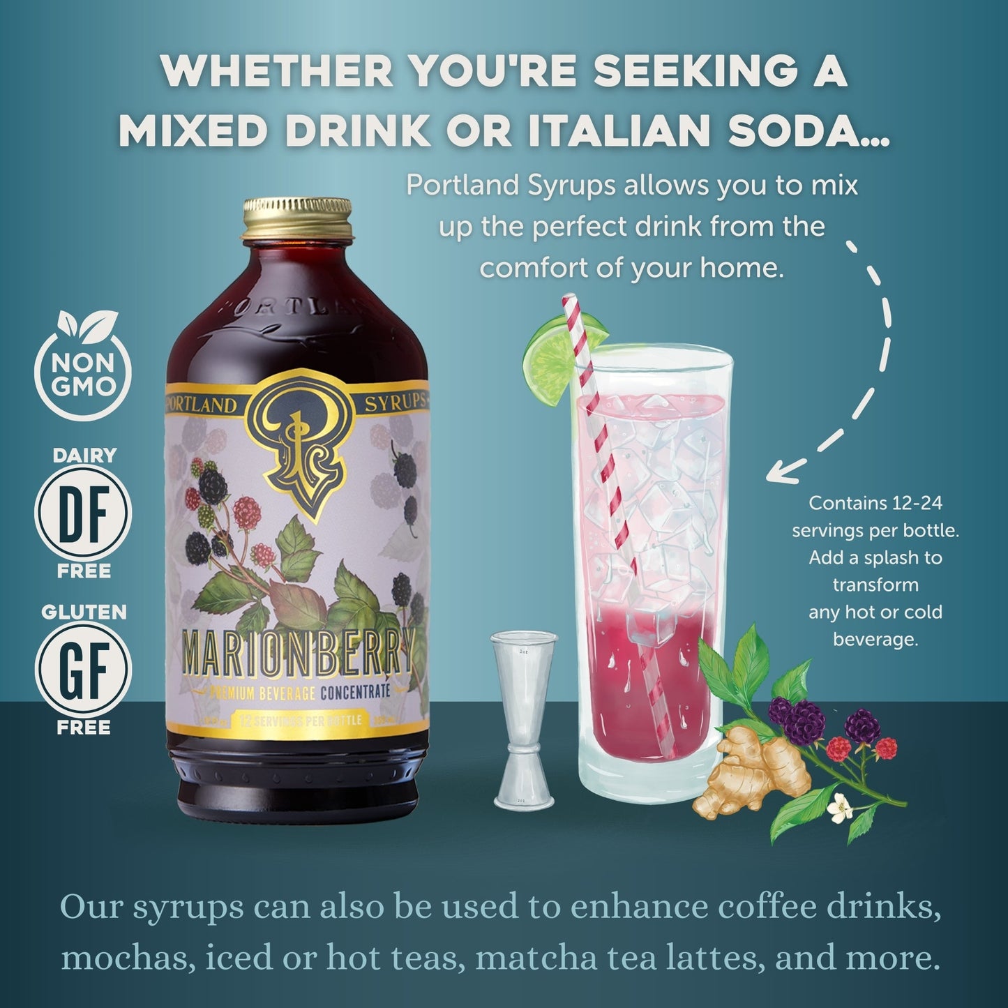 Portland Syrups Marionberry Syrup two-pack