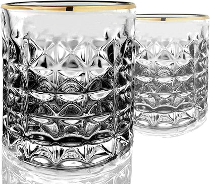 Gold Rimmed Whiskey Cocktail Glass