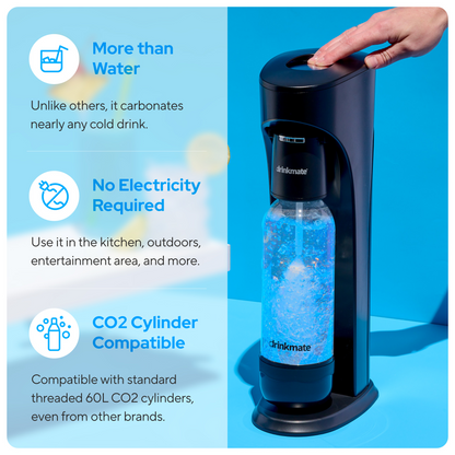 OmniFizz FOUR CYLINDER BUNDLE, Sparkling Water and Soda Maker, Carbonates ANY Drink
