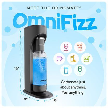 OmniFizz SPECIAL BUNDLE, Sparkling Water and Soda Maker, Carbonates ANY Drink