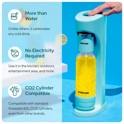 OmniFizz ULTIMATE BUNDLE, Sparkling Water and Soda Maker, Carbonates ANY Drink