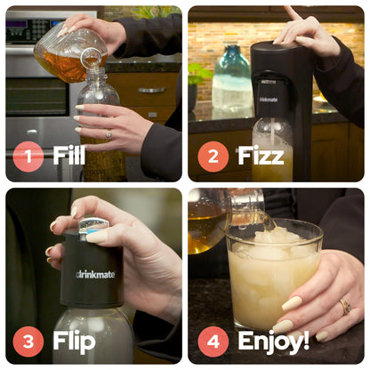 OmniFizz SPECIAL BUNDLE, Sparkling Water and Soda Maker, Carbonates ANY Drink