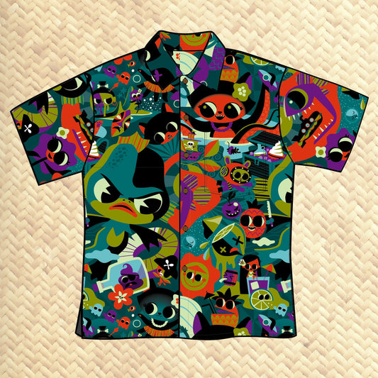 Jeff Granito's 'Black Lagoon' Classic Aloha Button-Up Shirt - Unisex - Ready to Ship!