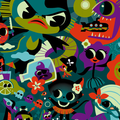 Jeff Granito's 'Black Lagoon' Classic Aloha Button-Up Shirt - Unisex - Ready to Ship!