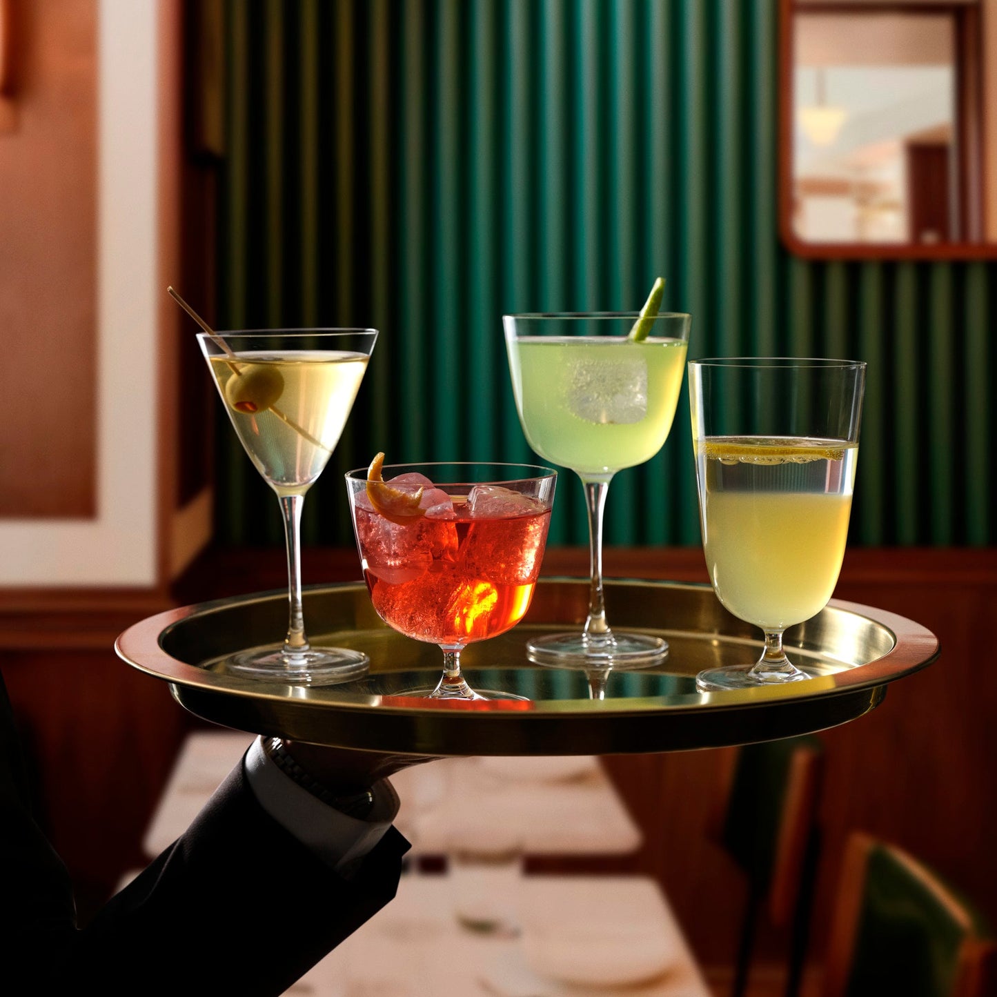 NUDE USA Bar/Giani Set of 4 Cocktail Glass Long
