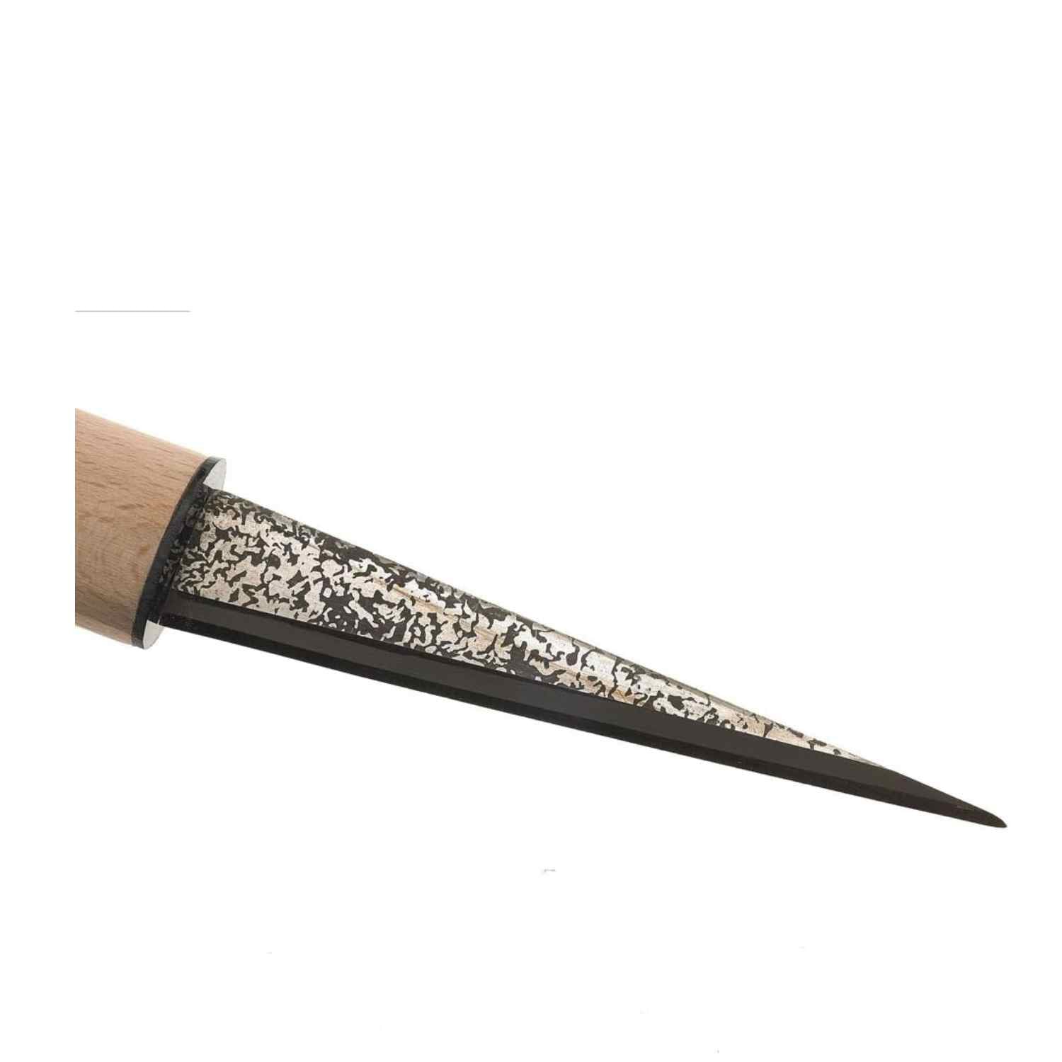 A close-up of the Barfly Beech Wood Tapered Ice Pick on a white background