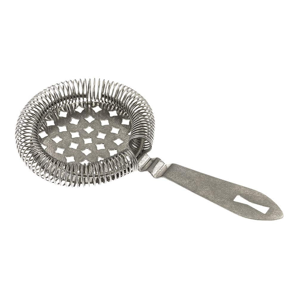 A Vintage Barfly Classic Hawthorne Spring Bar Strainer on a white background