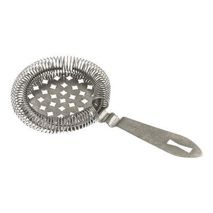 A Vintage Barfly Classic Hawthorne Spring Bar Strainer on a white background