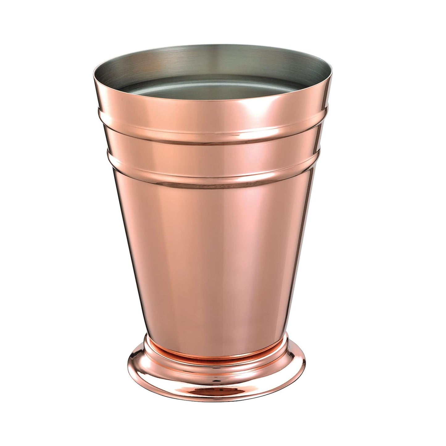  A Copper Plated Barfly Deluxe Julep Cup 13.5oz on a white background.
