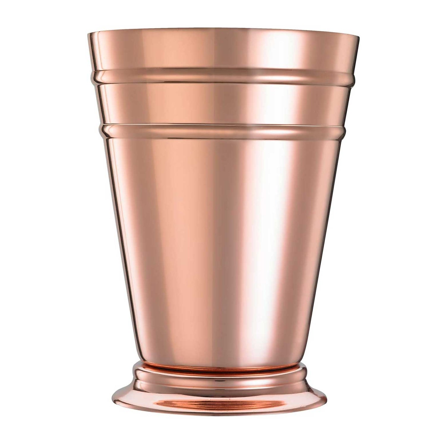  A Copper Plated Barfly Deluxe Julep Cup 13.5oz on a white background.