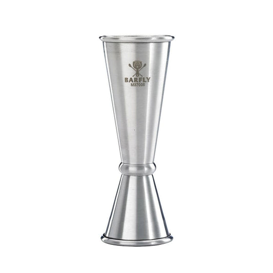 A Stainless Barfly Japanese Style Jigger, 1 oz x 2 oz,  on a white background.