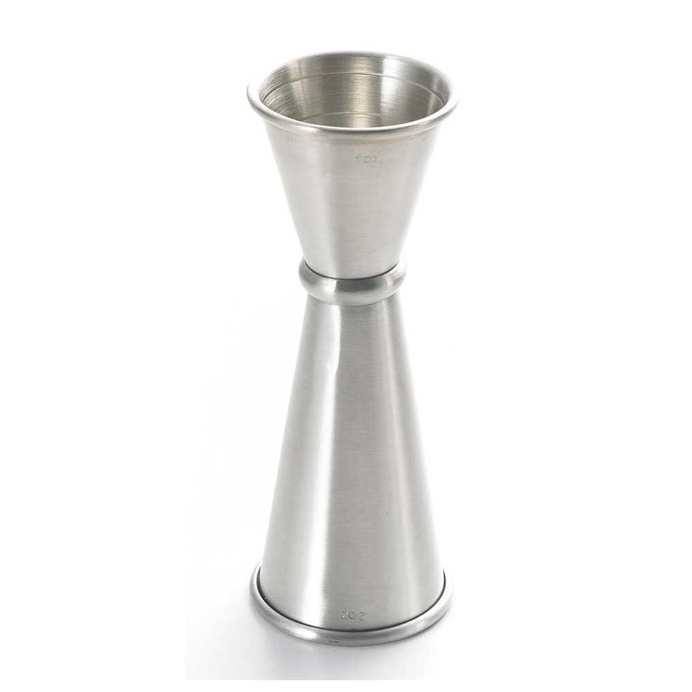A Stainless Barfly Japanese Style Jigger, 1 oz x 2 oz,  on a white background.