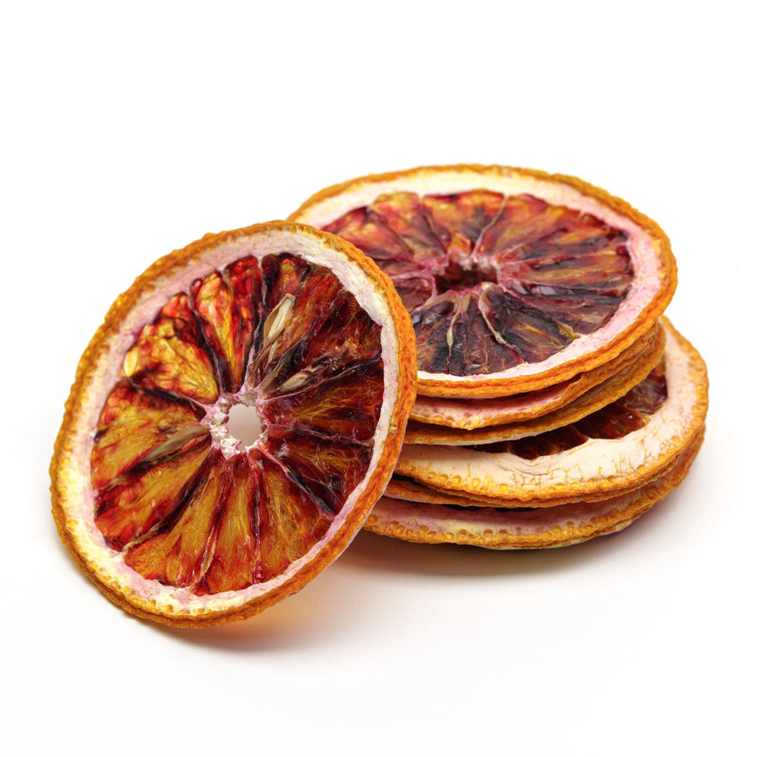 Dehydrated Blood Orange Wheel Garnish