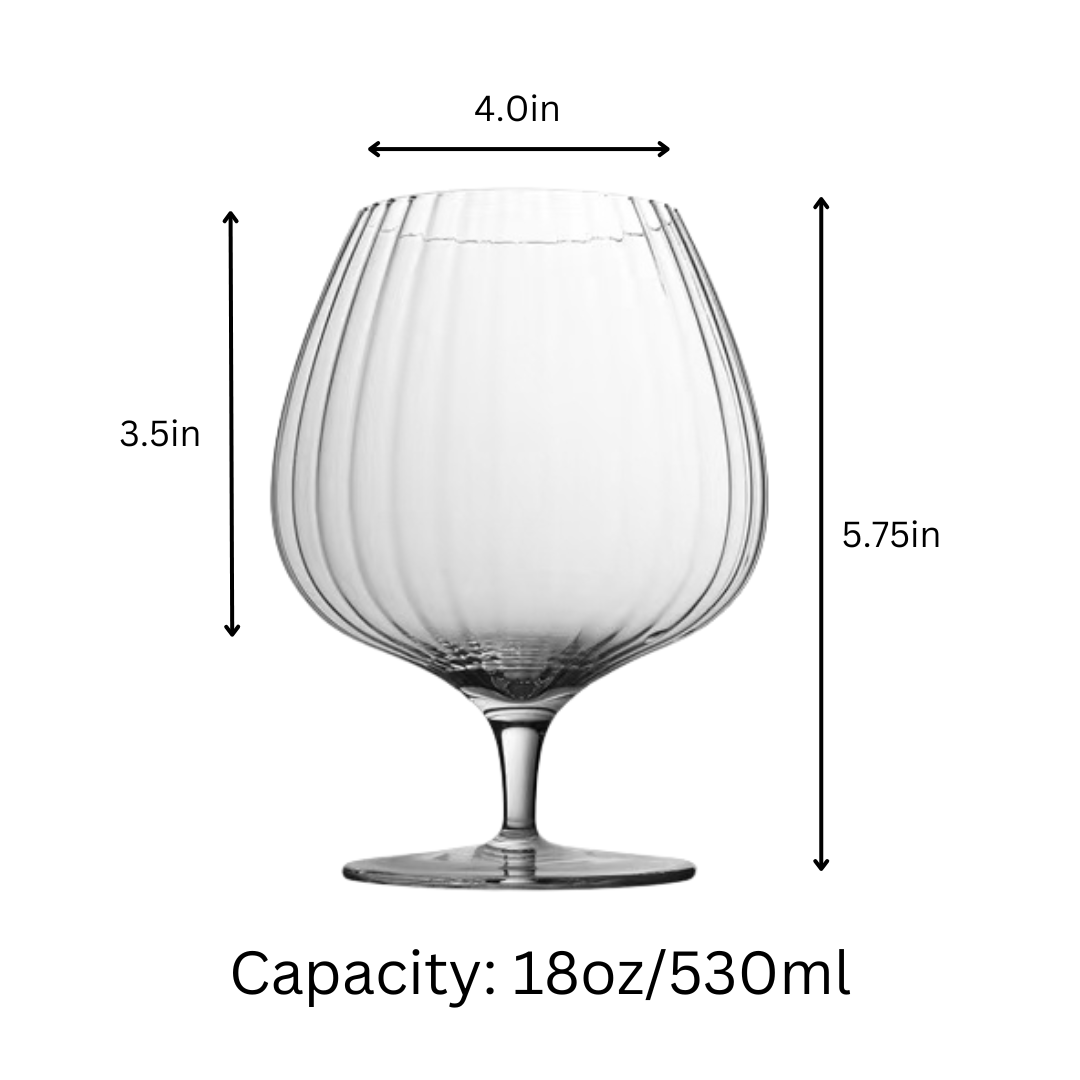 Lemonsoda - Whiskey Bourbon Brandy Crystal Glasses Snifter 20oz (Set of 2 or 4)