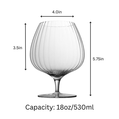 Lemonsoda - Whiskey Bourbon Brandy Crystal Glasses Snifter 20oz (Set of 2 or 4)