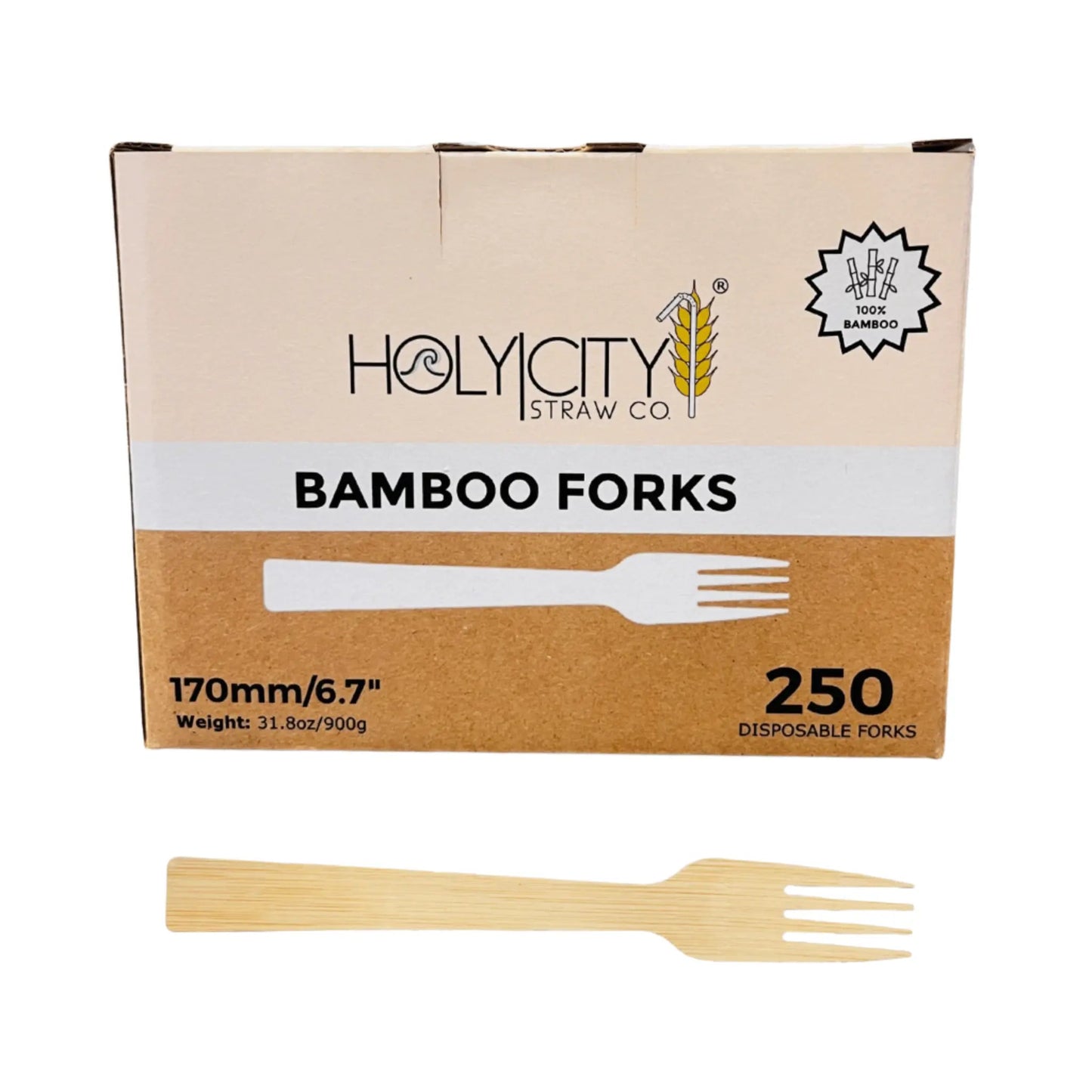6.7" Bamboo Forks