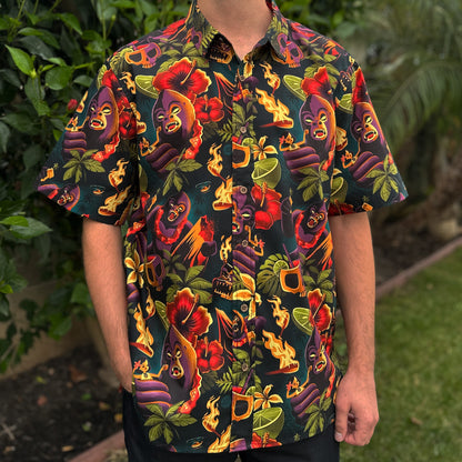 Jeff Granito's 'Tiki Kong' Modern Fit Button-Up Shirt - Unisex - Ready to Ship!