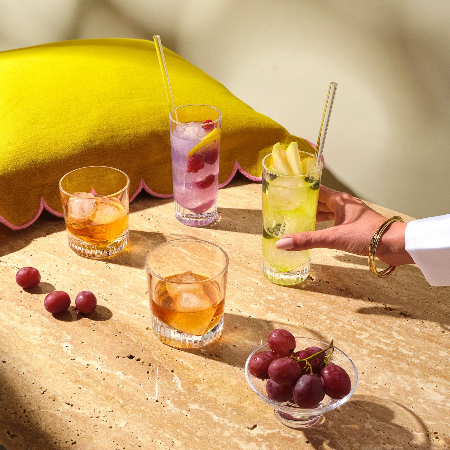 NUDE USA Caldera Set of 4 High Ball Glasses medium