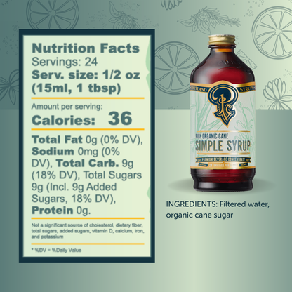 Portland Syrups Rich Organic Cane Sugar Simple Syrup