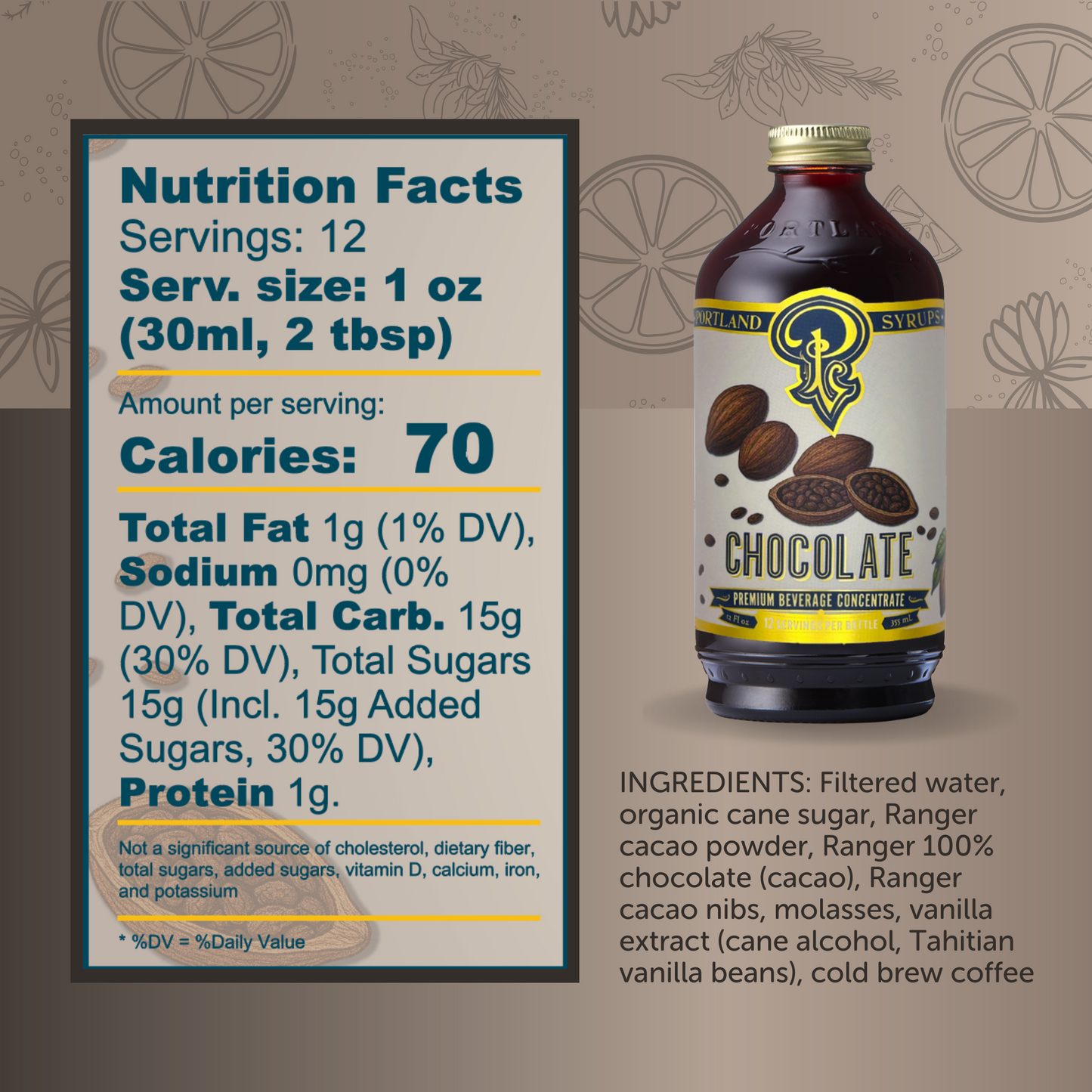 Portland Syrups Chocolate Syrup