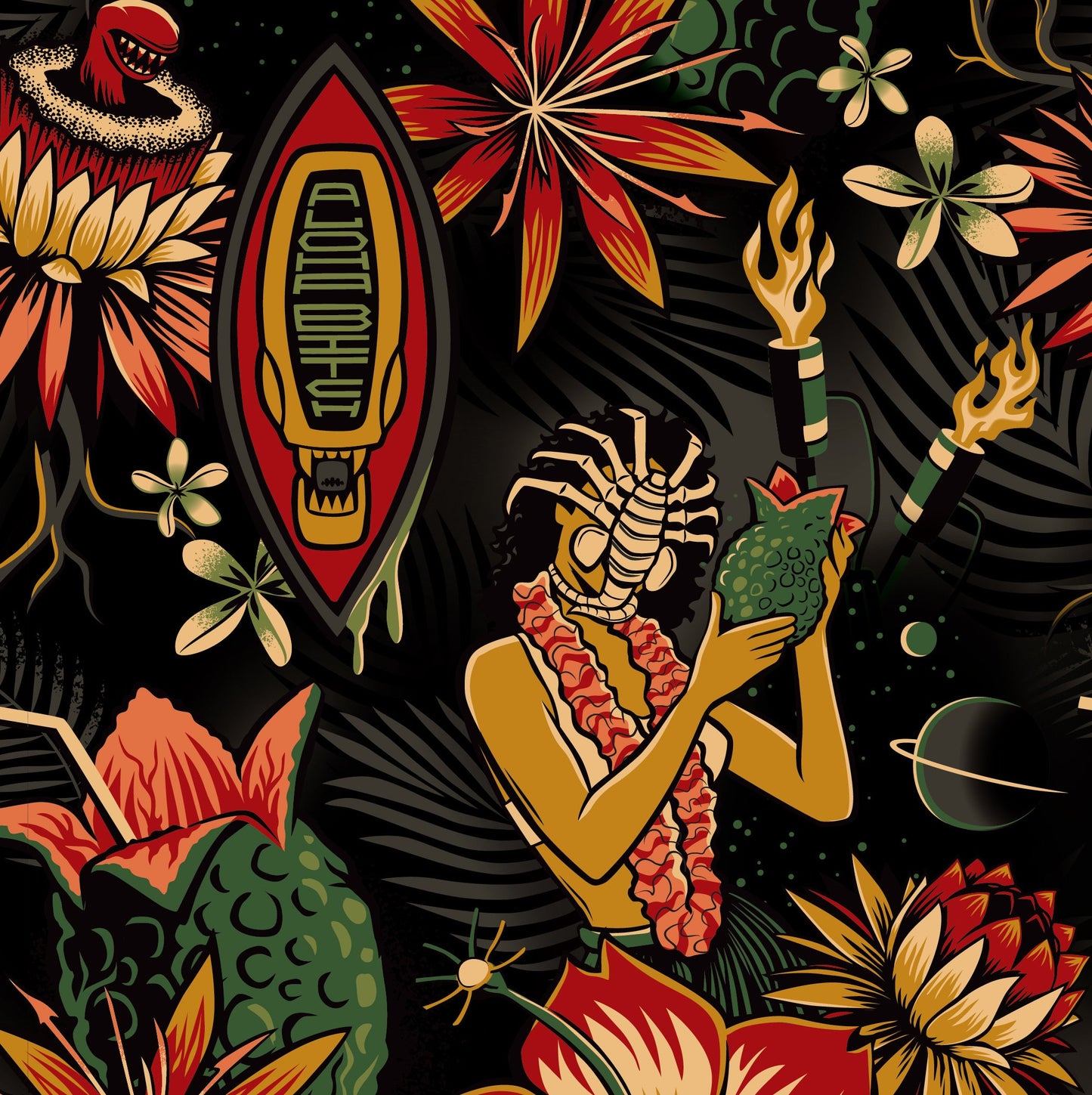 Jeff Granito's 'Doggone Tropics' Modern Fit Button-Up Shirt - Unisex - Ready to Ship! (FREE SHIPPING in U.S.)