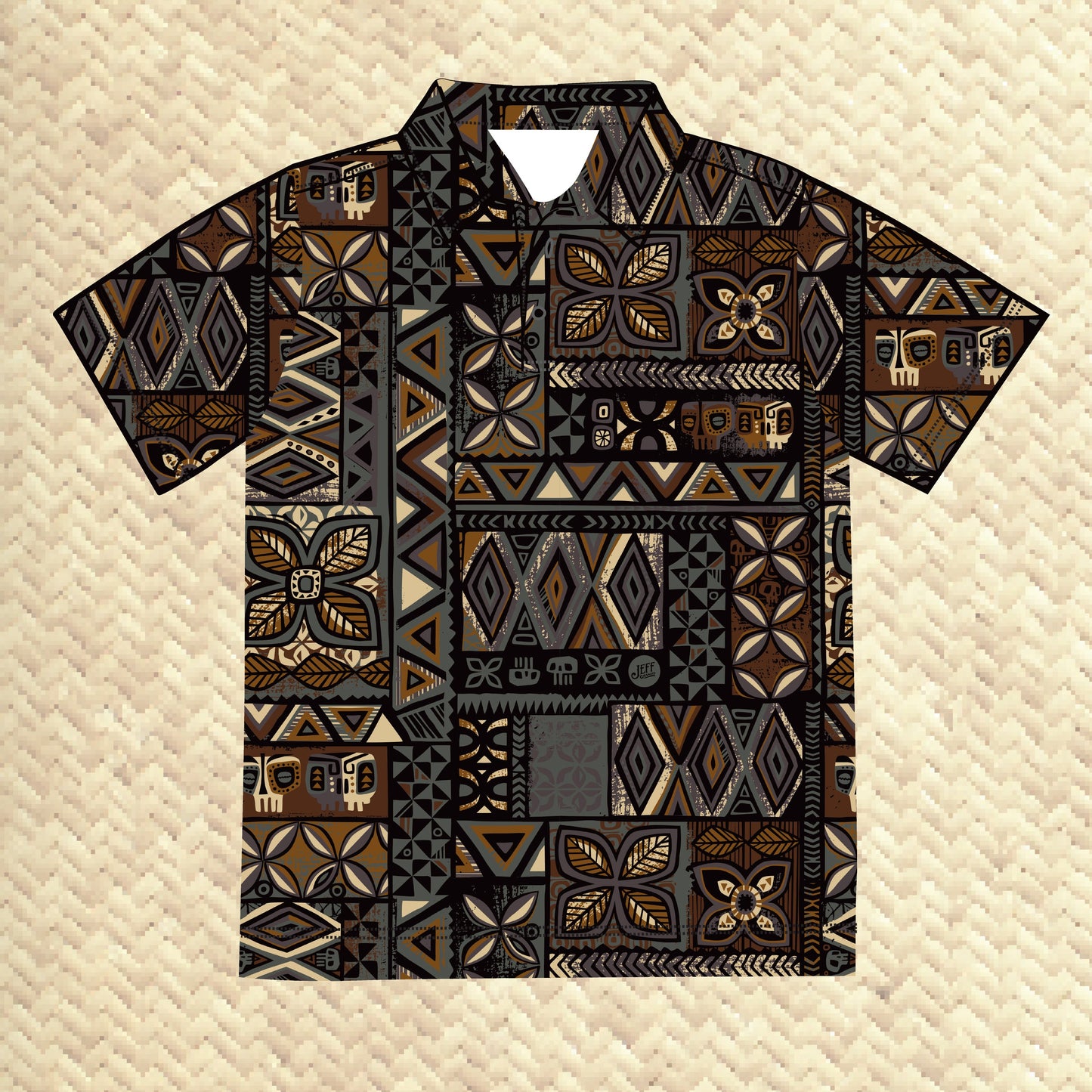 Jeff Granito's 'Distant Drums Haleakalā' Men's Performance Golf Polo - Ready to Ship! - Shipping Included!