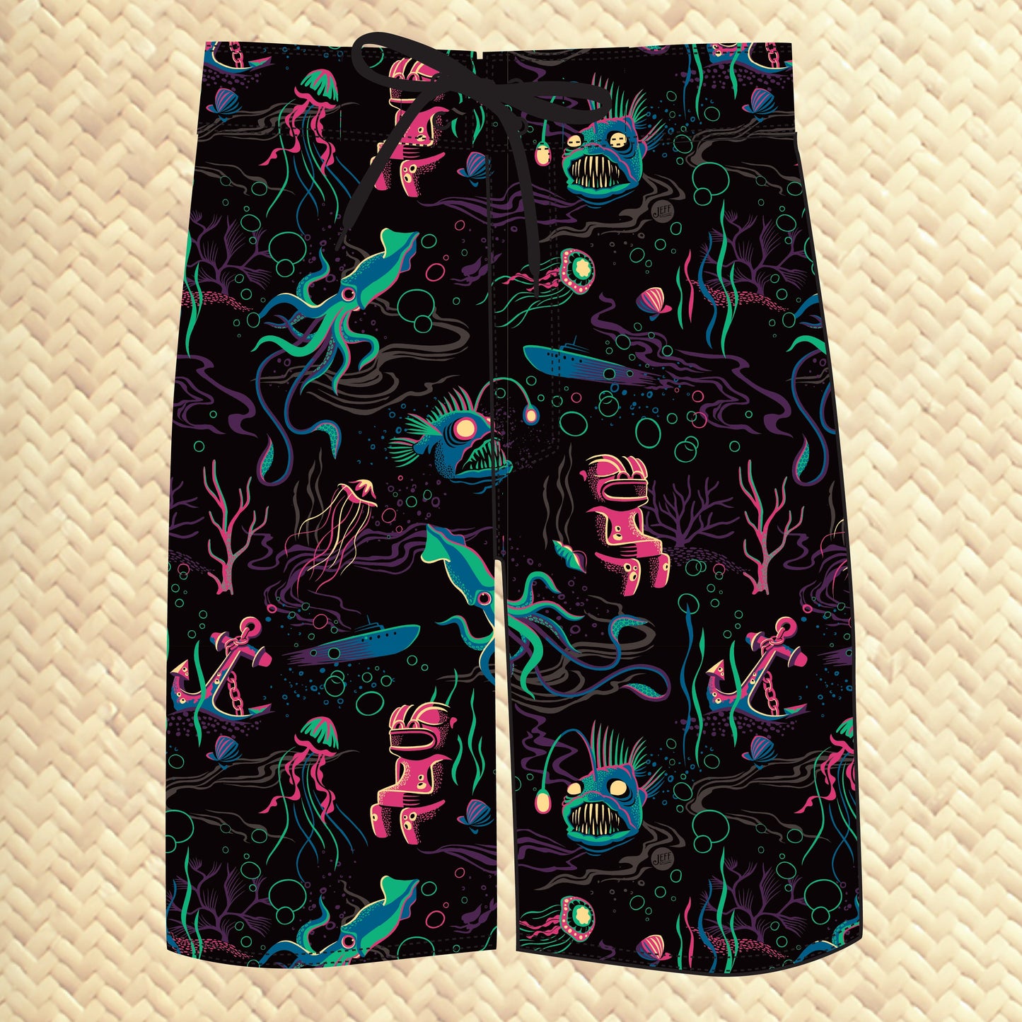 Jeff Granito's 'Dwellers of the Deep' Board Shorts - Ready to Ship!
