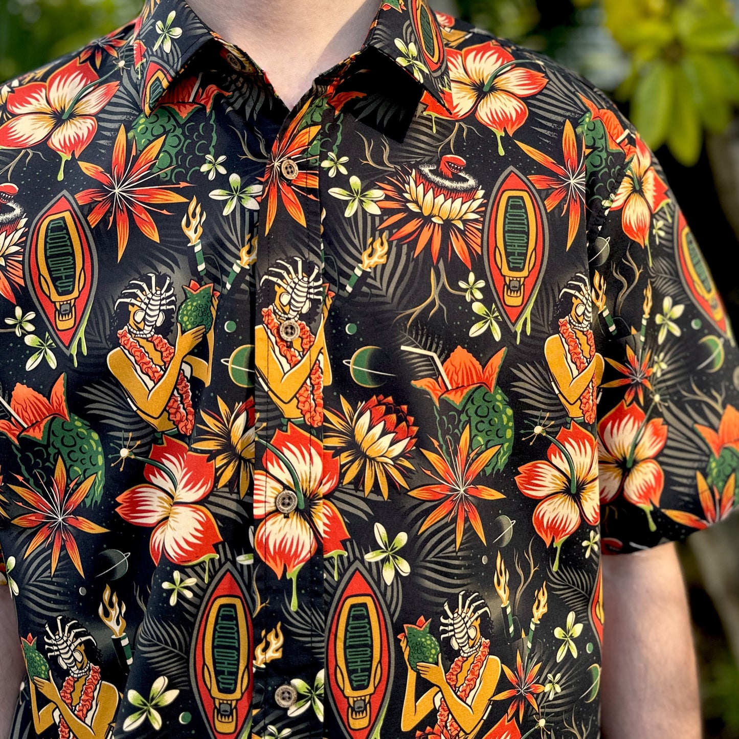 Jeff Granito's 'Doggone Tropics' Modern Fit Button-Up Shirt - Unisex - Ready to Ship! (FREE SHIPPING in U.S.)