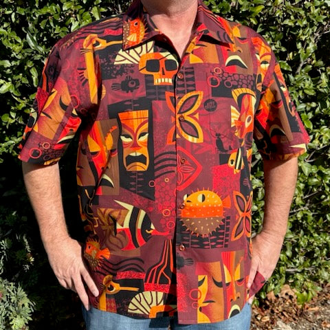 Jeff Granito's 'Tank Tiki Gold Label' Classic Aloha Button-Up Shirt - Unisex - Ready to Ship