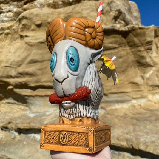 Tiki tOny's KAO POW The Thunder Goat Tiki Mug (Whoopsies), sculpted by Thor - Ready to Ship! (FREE SHIPPING in U.S.)