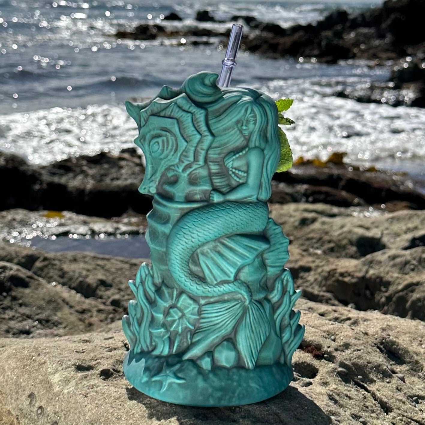 Siren of the Seas Tiki Mug, sculpt by Thor - Ready to Ship! (FREE SHIPPING in U.S.)