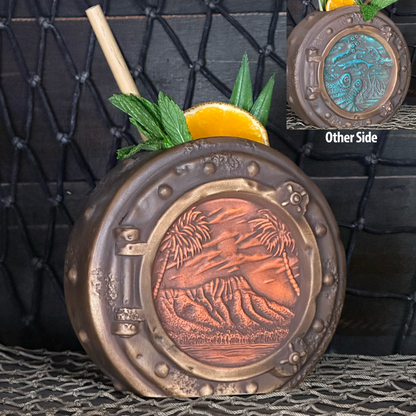 DIVE! DIVE! DIVE!  Sunset Edition - Ceramic Tiki Mug, sculpt by Thor - Ready to Ship! (FREE SHIPPING in U.S.)