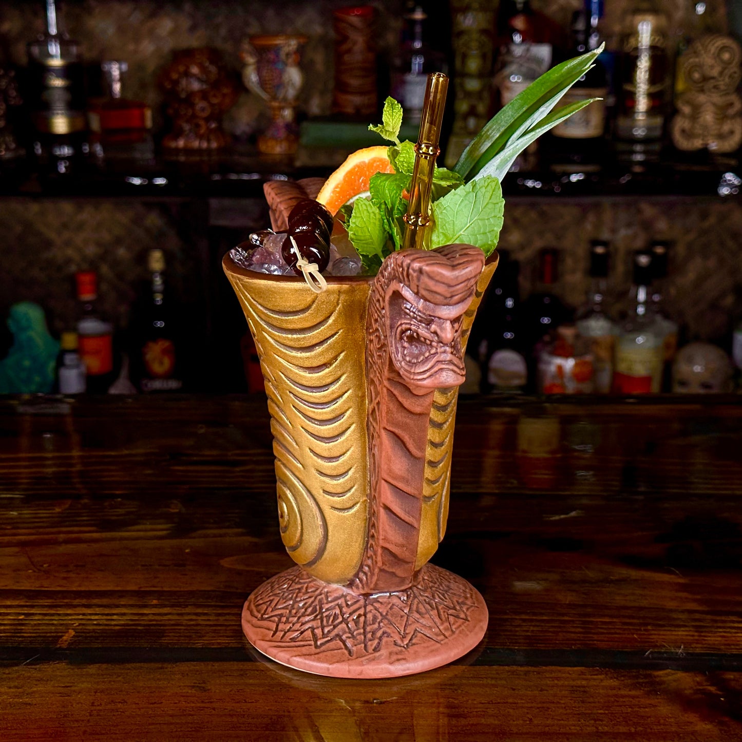Doug Horne's Outrigger Chalice Tiki Mug, sculpted by Thor - Ready to Ship (FREE SHIPPING in U.S.)