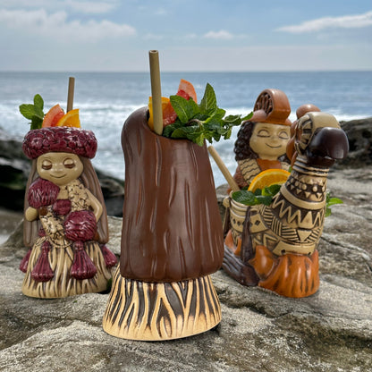 "it's a hula world" Tiki Mug, Hula Girl Too - #3 of a 4 mug series, sculpted by Thor - DECOR USE ONLY - Ready to Ship! (FREE SHIPPING in U.S.)