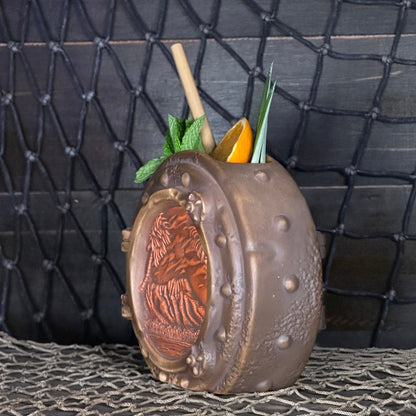 DIVE! DIVE! DIVE!  Sunset Edition - Ceramic Tiki Mug, sculpt by Thor - Ready to Ship! (FREE SHIPPING in U.S.)