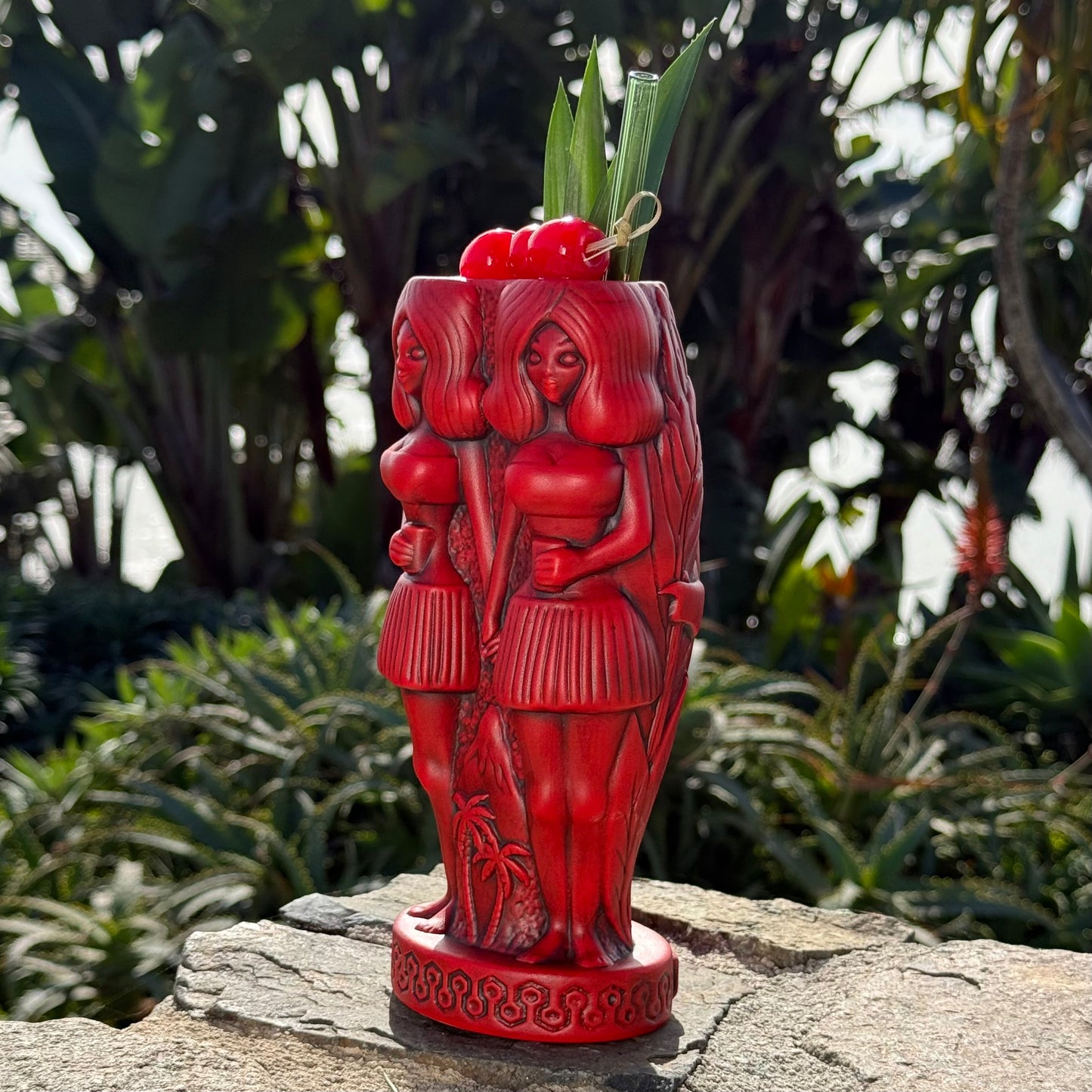 Jeff Granito's RedRum - Ceramic Tiki Mug - Bright Red Rum - Ready to Ship! (FREE Shipping in U.S.)