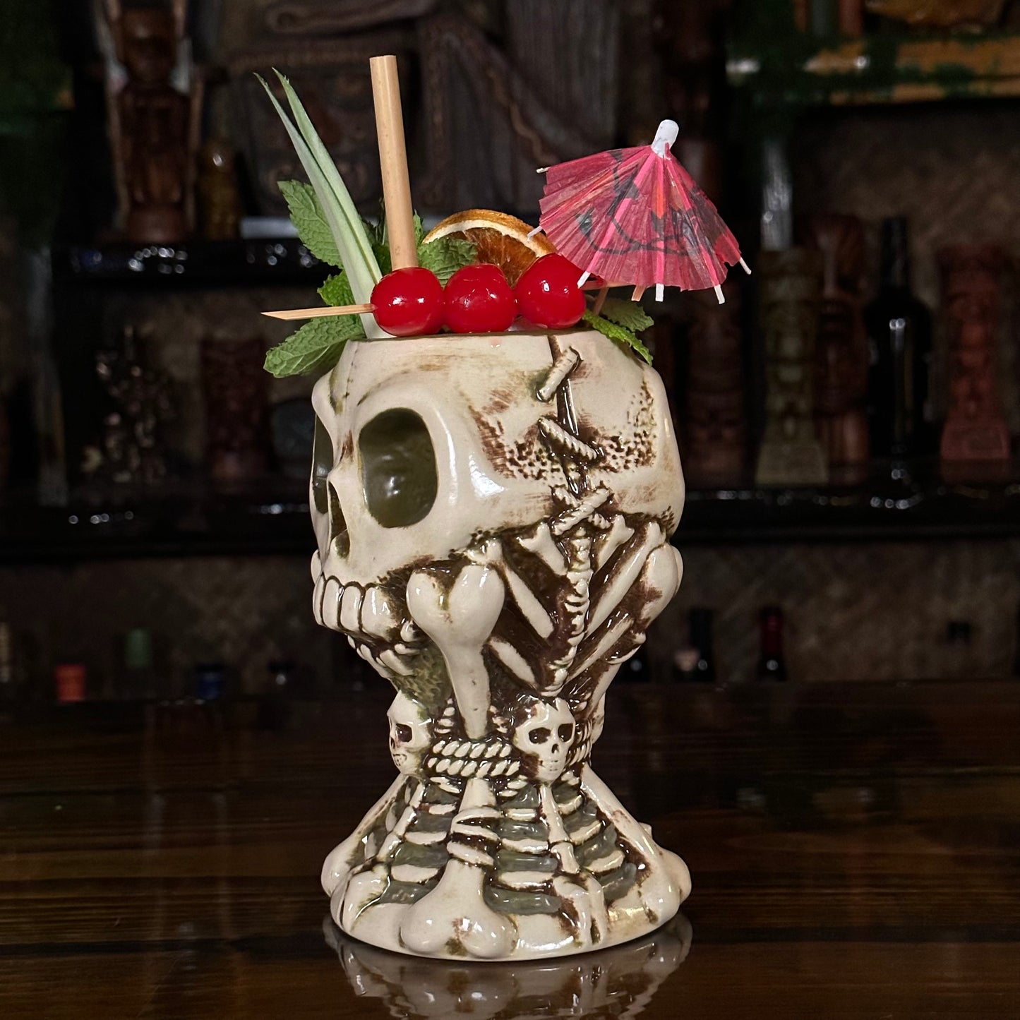 Jeff Granito's Calix Mortis II ceramic Tiki Mug, sculpted by Thor - Ready to Ship! (FREE Shipping in U.S.)