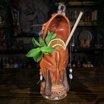 Danielle Mann's "Headhunter Trophy" - Ceramic Tiki Mug - Ready to Ship! (FREE Shipping in U.S.)