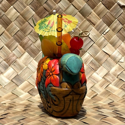 Tiki tOny's Flower Boat Canoe - Ceramic Tiki Mug - Ready to Ship! (FREE Shipping in U.S.)