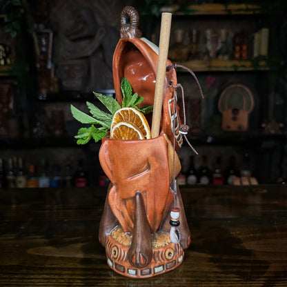 Danielle Mann's "Headhunter Trophy" - Ceramic Tiki Mug - Ready to Ship! (FREE Shipping in U.S.)